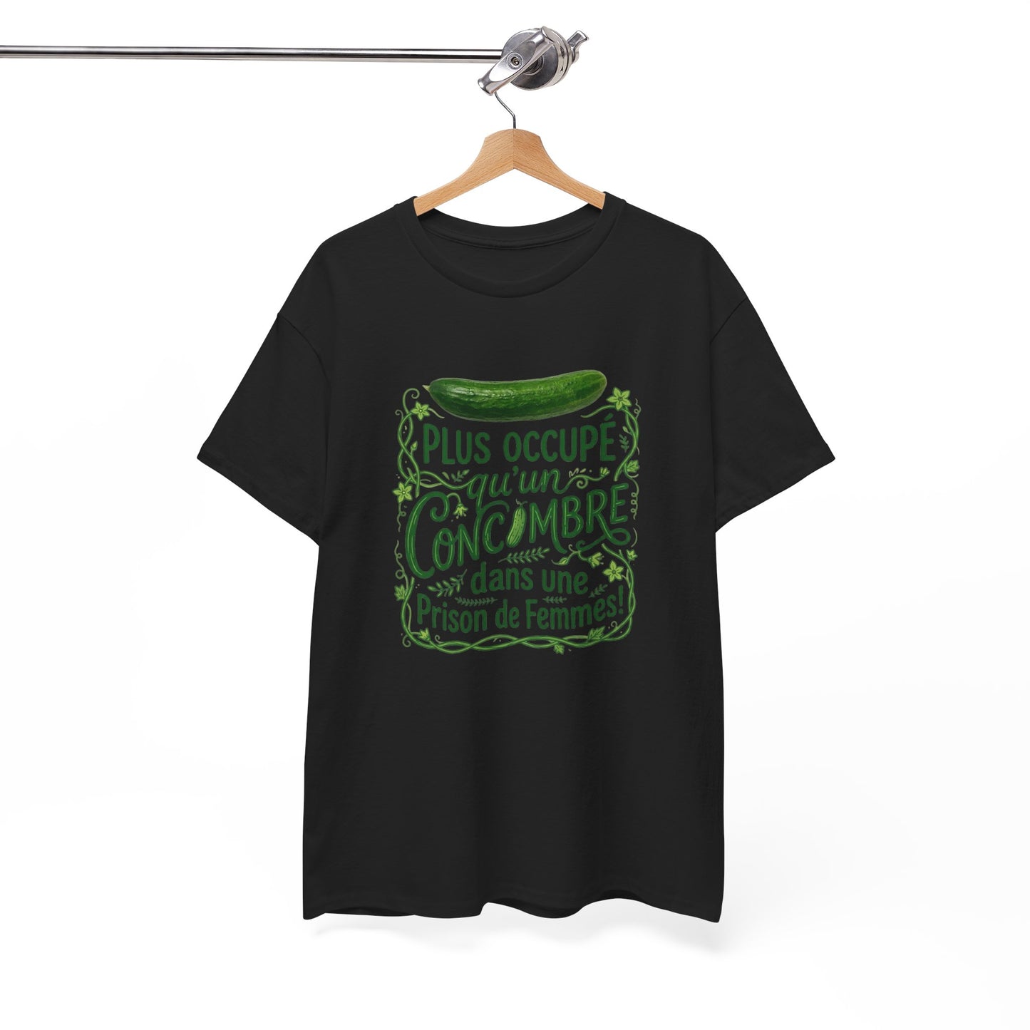 T-Shirt Humour Concombre Phrase Drôle – Tee Shirt Adulte Blague Décalée – Cadeau Humoristique Homme Femme