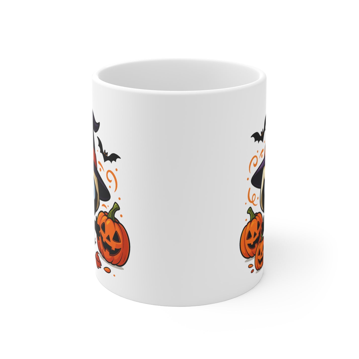Mug Céramique Calimero Sorcier Halloween – Tasse Citrouilles Mignonne 325ml – Cadeau Original Café Chocolat