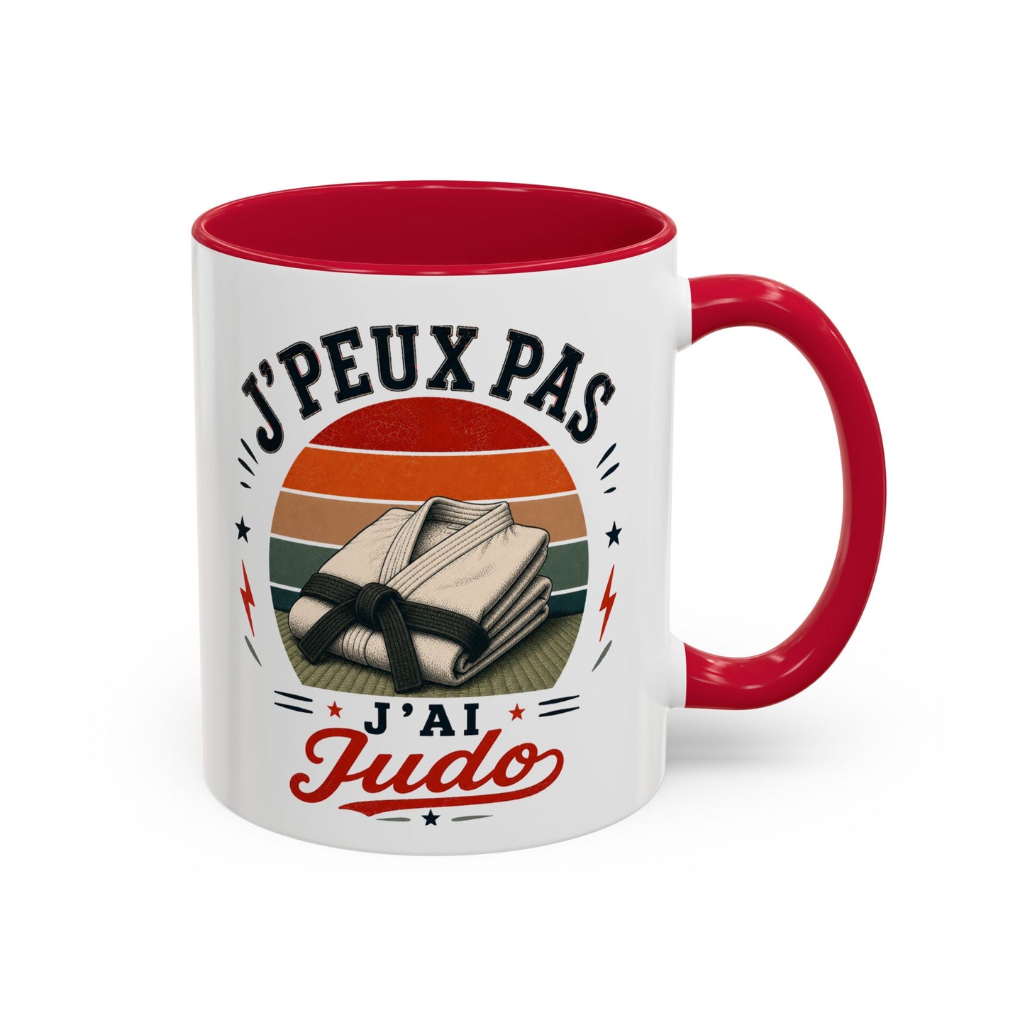 Tasse J’Peux Pas J’Ai Judo – Mug Humour Judoka Vintage – Cadeau Arts Martiaux Homme Femme 325ml