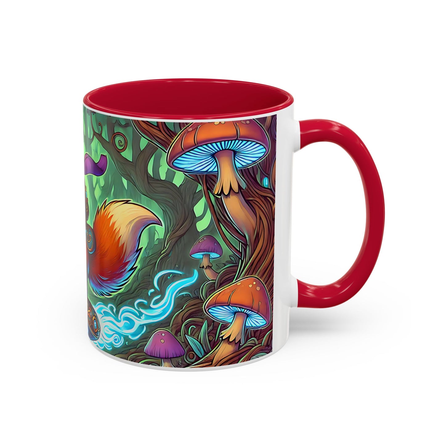 Mug Renard Steampunk – Tasse Fantasy avec Renard Aventurier et Hoverboard Magique – Cadeau Geek et Univers Fantastique 325ml