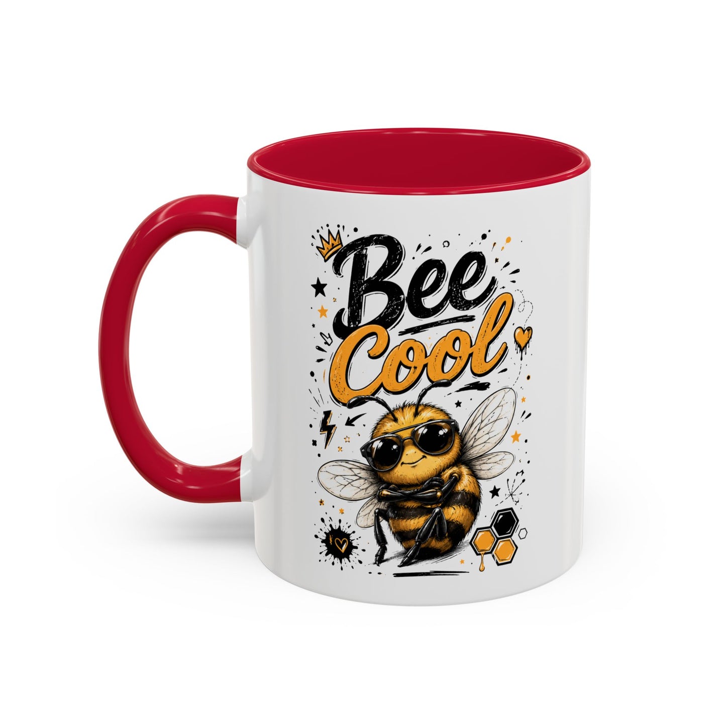 Tasse Abeille Humoristique – Bee Cool – Mug Drôle Abeille avec Lunettes 325ml Idée cadeau