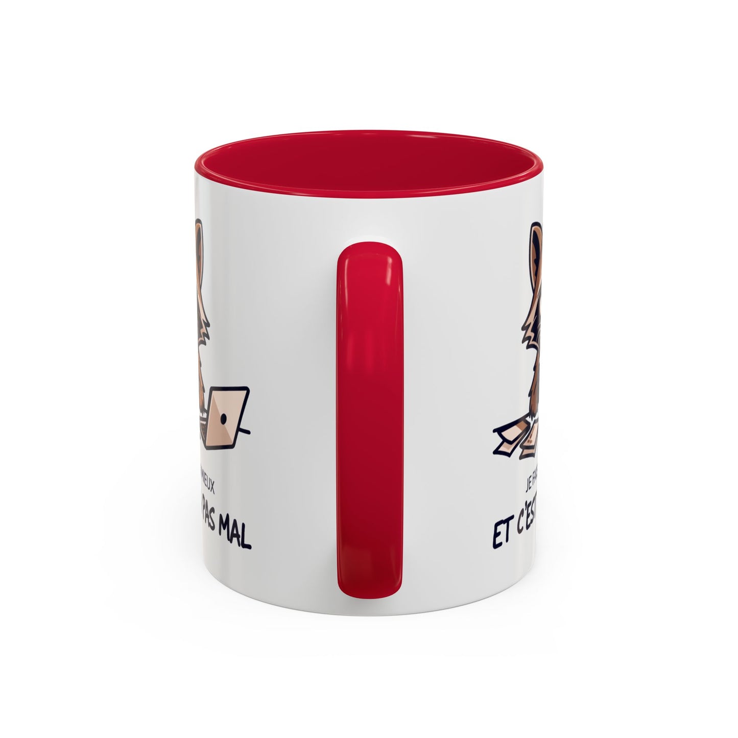 Mug Humoristique Raton Laveur – Je fais de mon mieux et c’est déjà pas mal – Tasse Café Motivation Positive 325ml