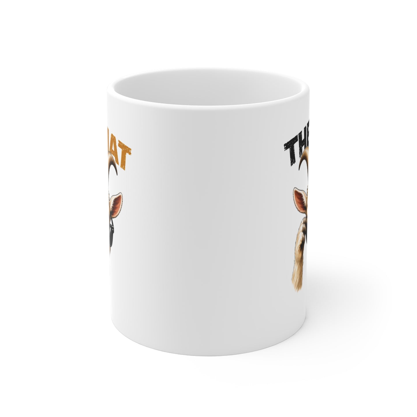 Tasse The Goat – Mug Chèvre Drôle Avec Lunettes – Cadeau Humour Homme Femme 325ml