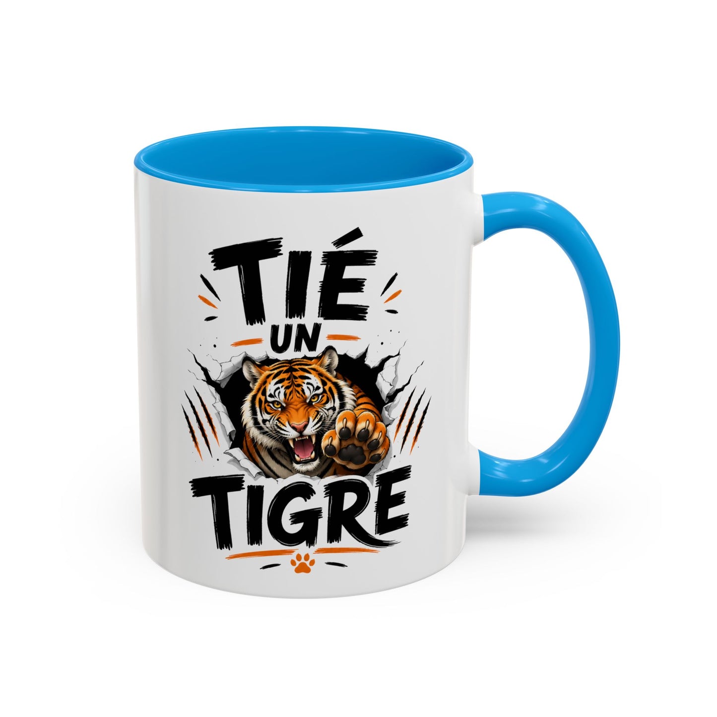 Tasse Tié Un Tigre – Mug Humour Animal Sauvage – Cadeau Original Tigre Félin 325ml