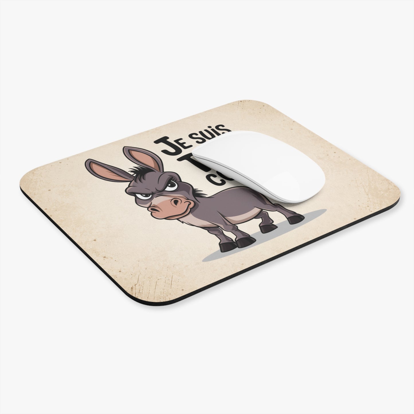 Tapis de Souris 22x18cm Je Suis Têtu Comme Un Âne Humour Cadeau Homme et Femme Animal Drôle Bureau Gaming