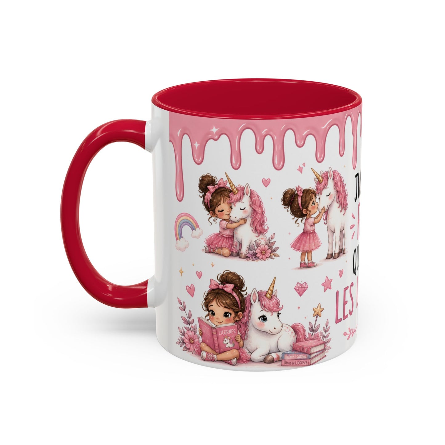 Tasse Juste Une Fille Qui Adore Les Licornes – Mug Licorne Kawaii et Univers Féérique – Céramique 325ml