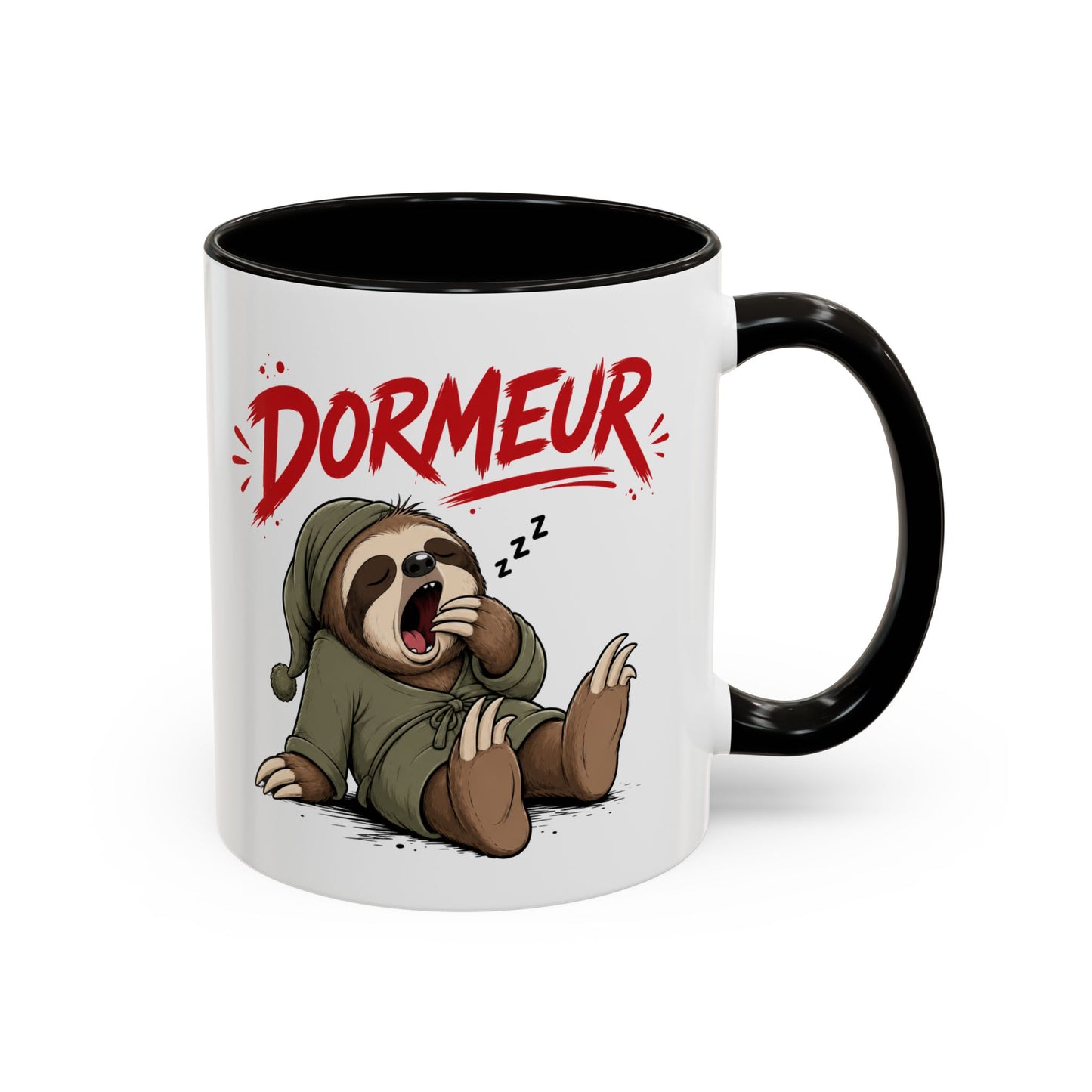 Tasse Dormeur Homme – Mug Paresseux Endormi Humour – Cadeau Homme Amateur de Sieste 325ml