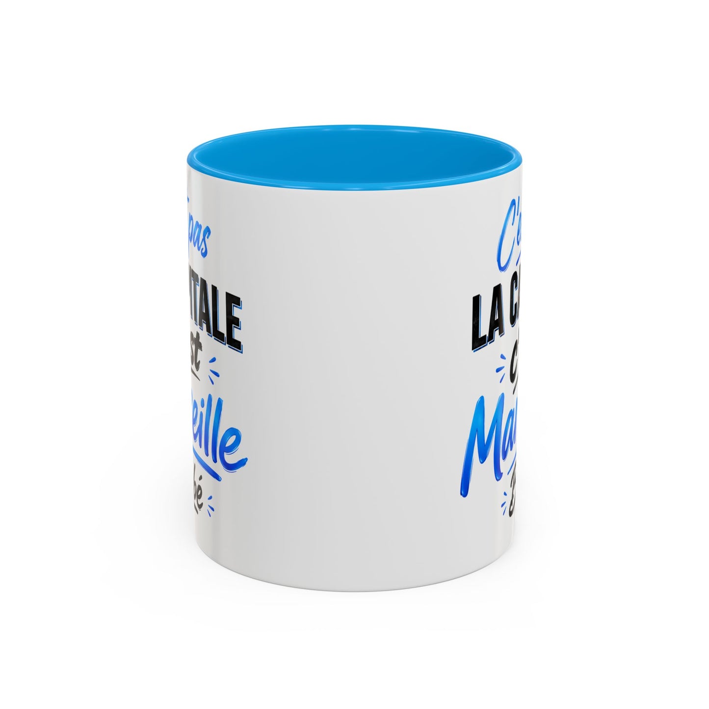 Tasse C’est Pas La Capitale C’est Marseille Bébé – Mug Humour Marseille – Cadeau Marseillais Original 325ml
