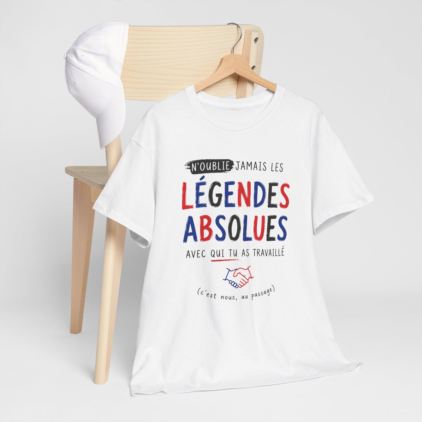 Tee-Shirt Collègues Légendaires – Cadeau Départ Collègue Travail Bureau – Souvenir Équipe Entreprise Homme et Femme