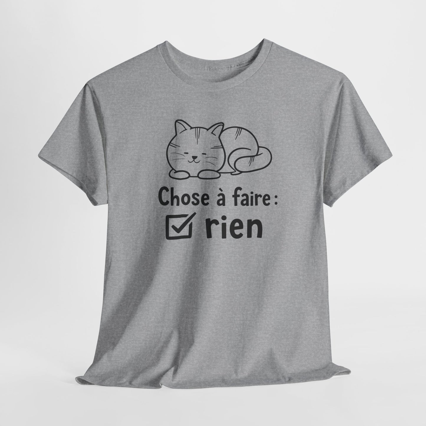 Tee Shirt Chat Homme Femme – Humour Paresse Repos et Sieste – Idée Cadeau Drôle Amoureux des Chats