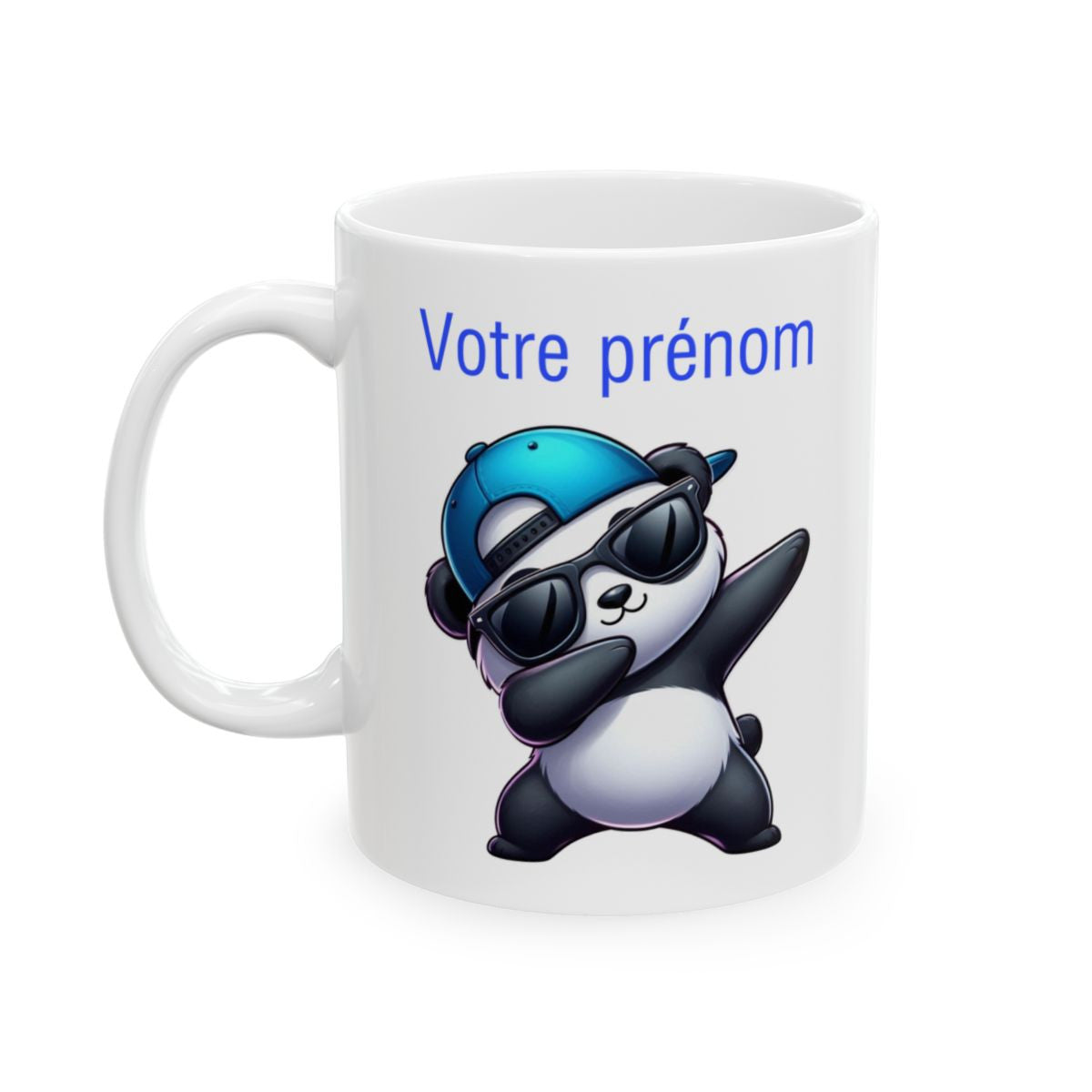 Mug Personnalisable Personnalisé Prénom Texte animal animaux Panda Qui Dab pour enfant et adulte