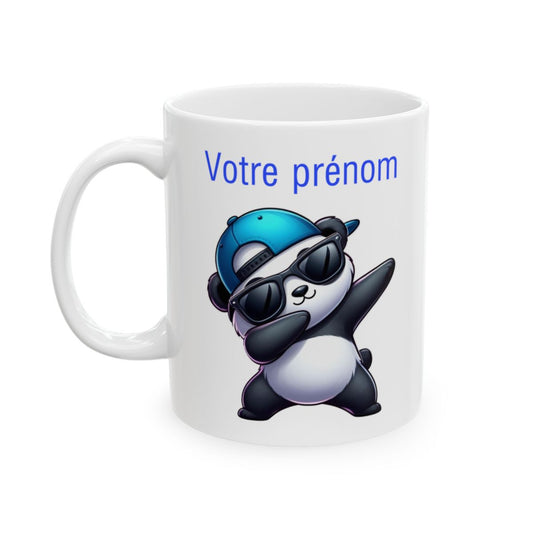 Mug Personnalisable Personnalisé Prénom Texte animal animaux Panda Qui Dab pour enfant et adulte