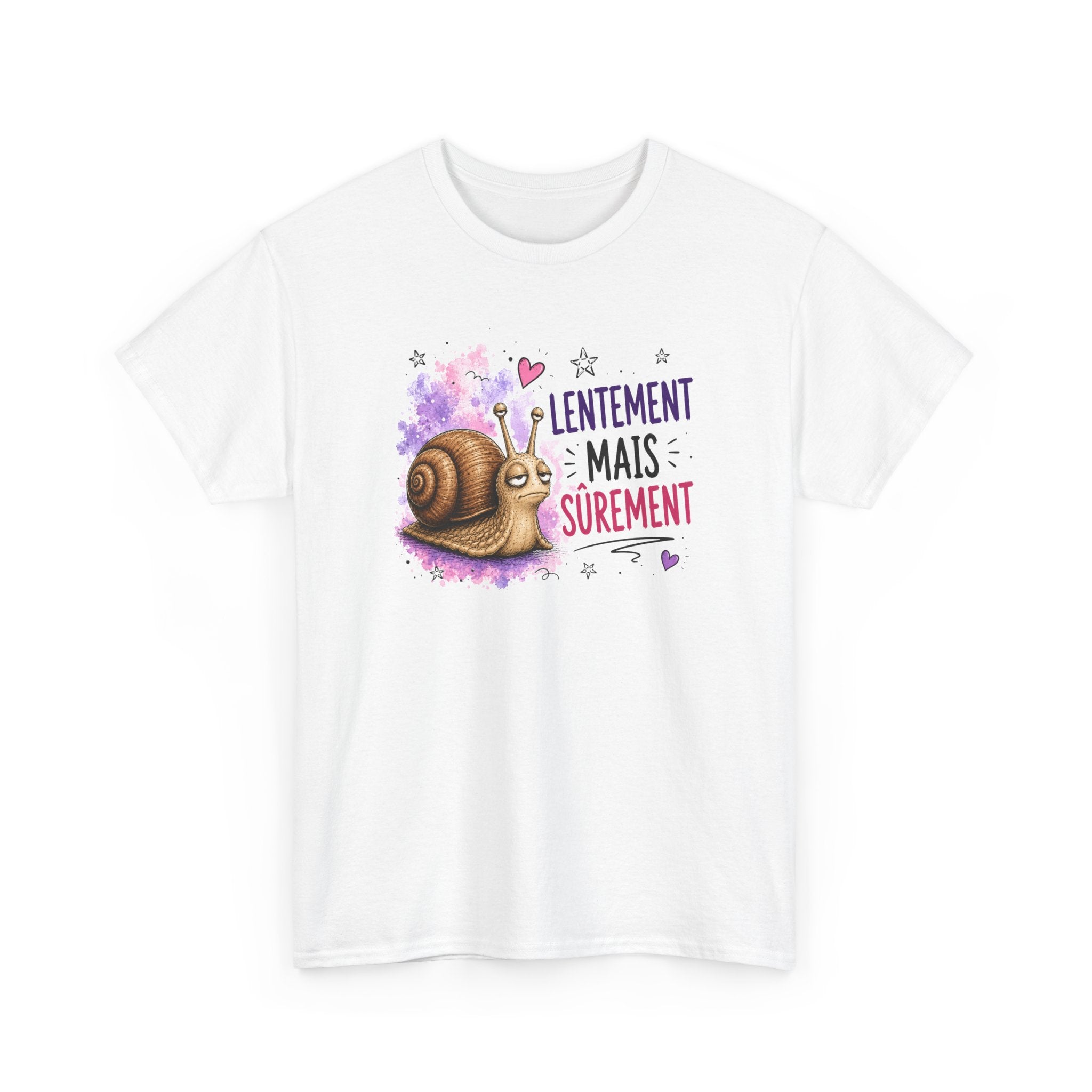 Tee-Shirt Humour Homme et Femme – Escargot Drôle Motivation Patience – Idée Cadeau Original Anniversaire
