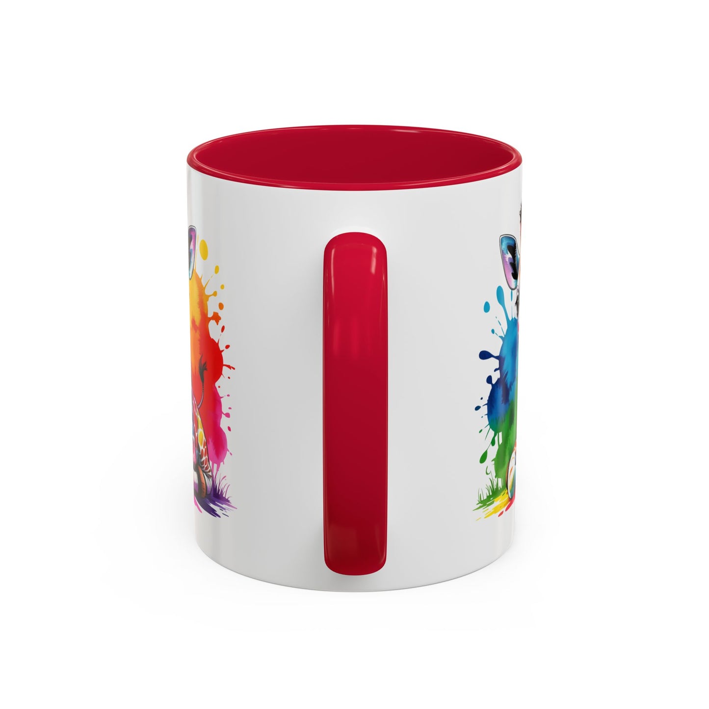Mug Girafe Colorée Style Aquarelle – Tasse Animaux Kawaii Moderne – Idée Cadeau Originale 325ml