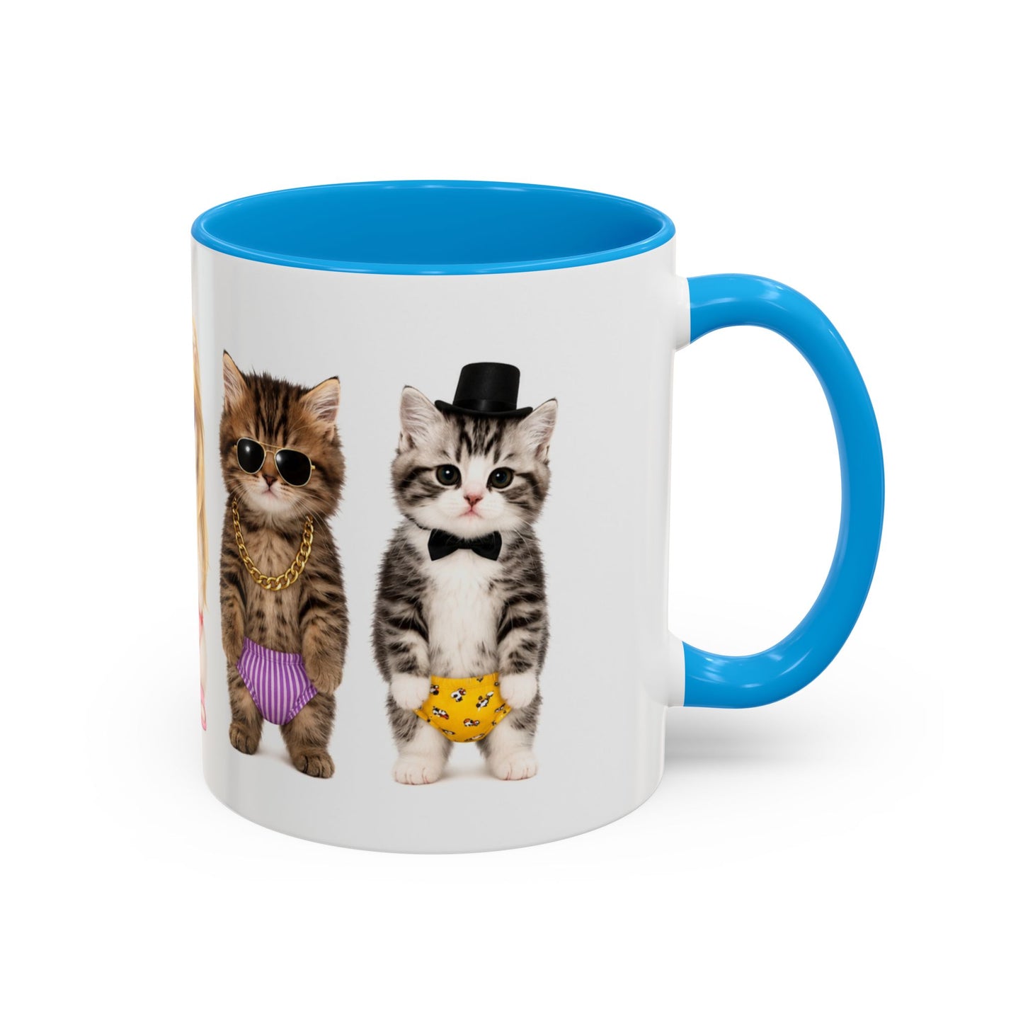 Tasse Chats Rigolos en Sous-Vêtements – Mug Humour Chatons Kawaii – Cadeau Femme Homme Amoureux des Chats 325ml