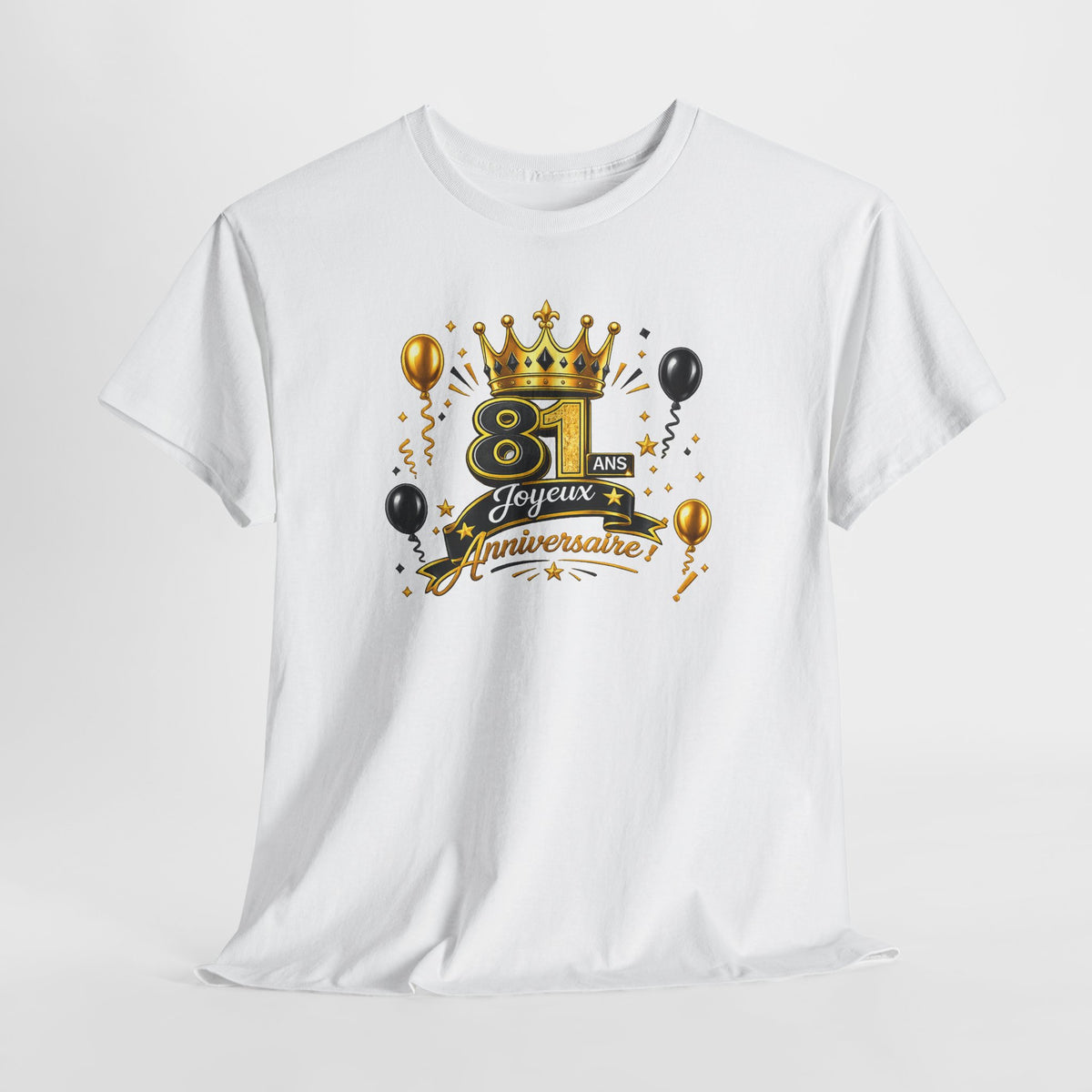 Tee Shirt Anniversaire 81 Ans Homme et Femme – Joyeux Anniversaire – Cadeau 81 Ans