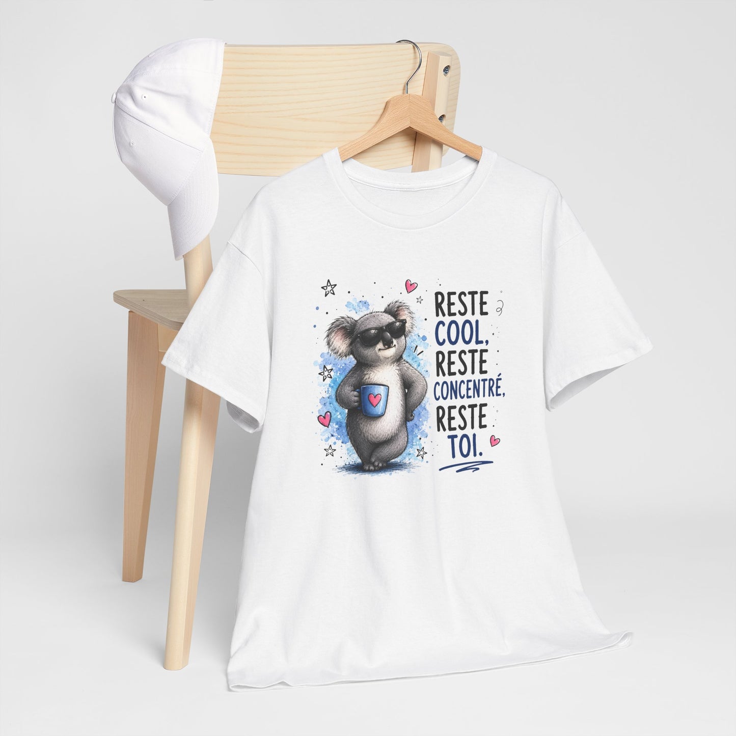 Tee-Shirt Humour Homme et Femme – Koala Drôle avec Lunettes – Idée Cadeau Original Cool Zen Positif Anniversaire