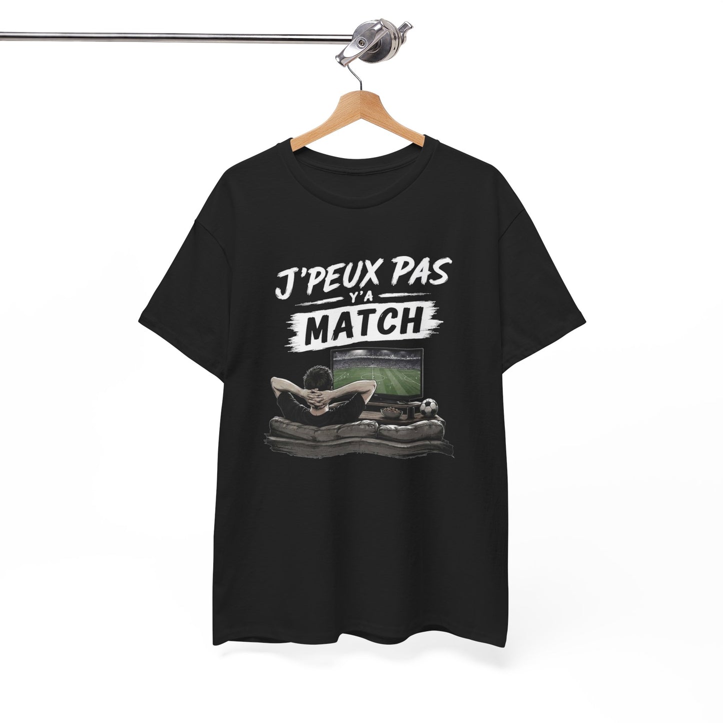 Tee Shirt Homme Football Supporter Cadeau Humour Match Fan de Foot Passion Football Télévision