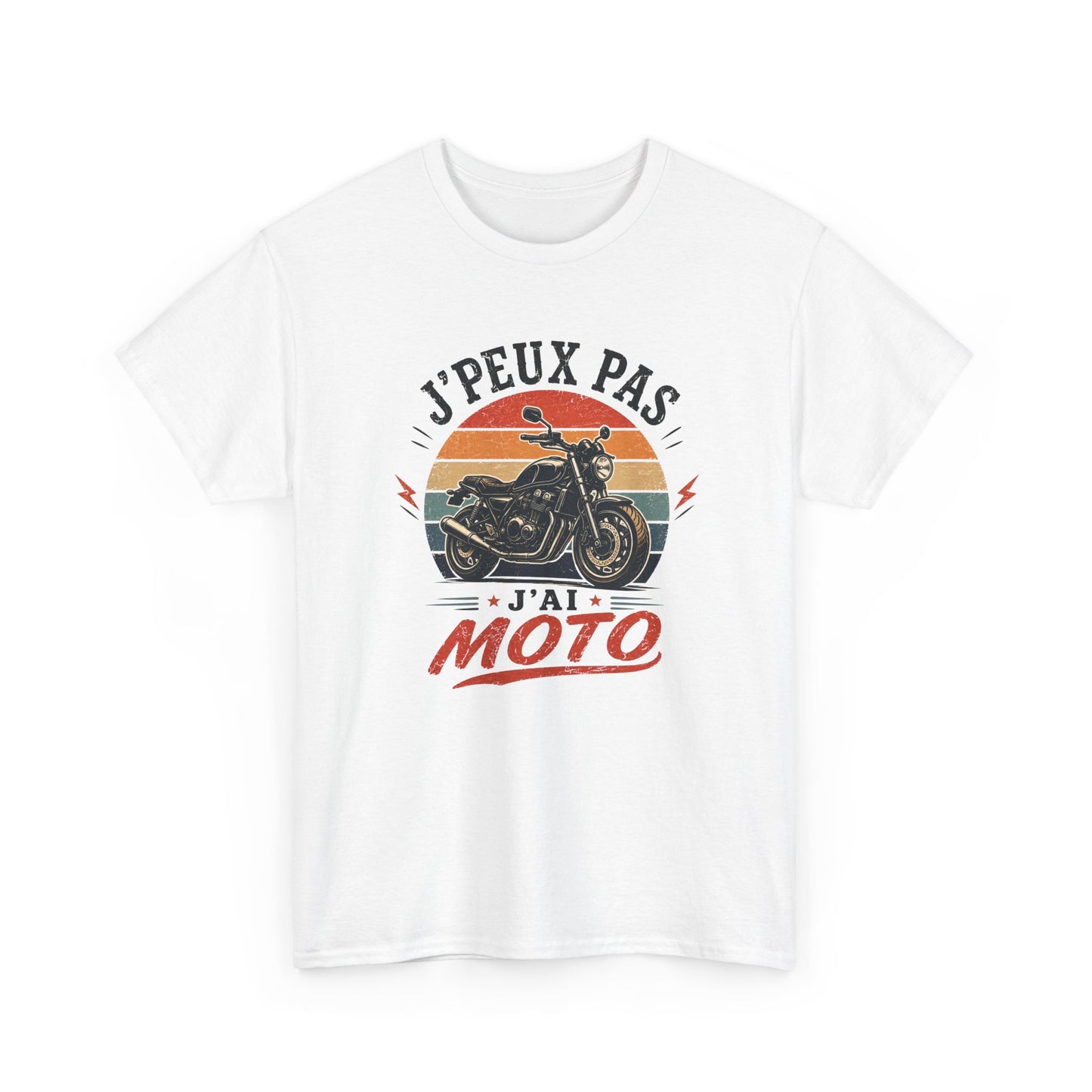 T-Shirt Moto Humour Homme Femme – J’Peux Pas J’Ai Moto – Tee Shirt Motard Vintage