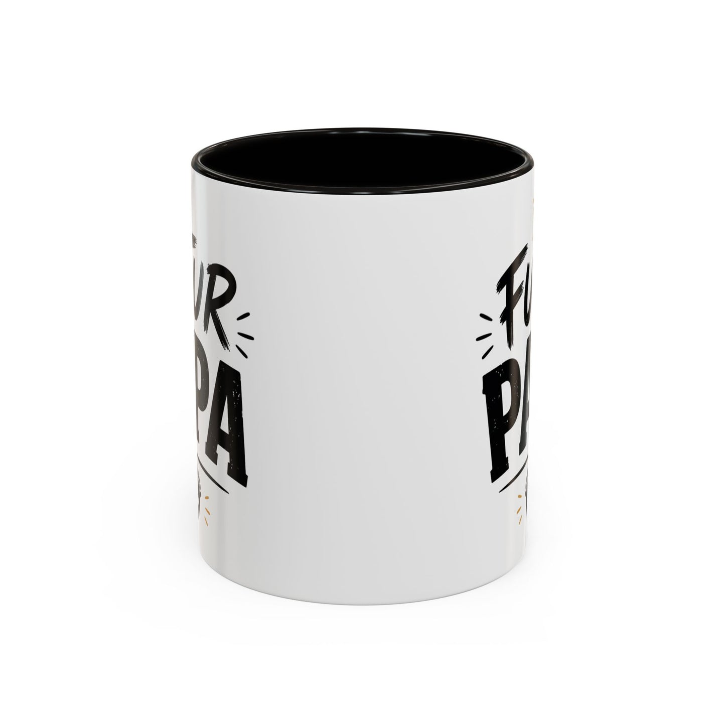 Mug Futur Papa – Tasse Grossesse avec Couronne et Pieds Bébé – Cadeau Future Papa Annonce Grossesse – Céramique 325ml Noir Bleu Rouge