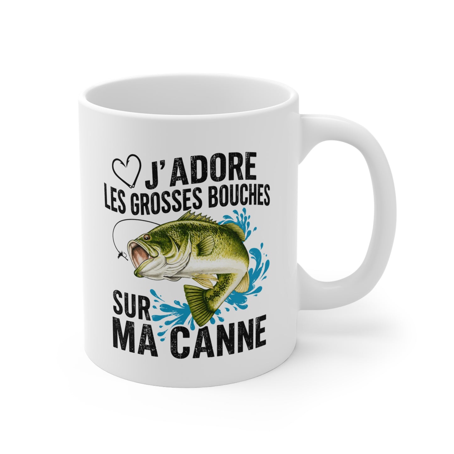 Mug Pêche Grosses Bouches – Tasse Humoristique Poisson – Cadeau Homme Pêcheur Passionné – 325 ml