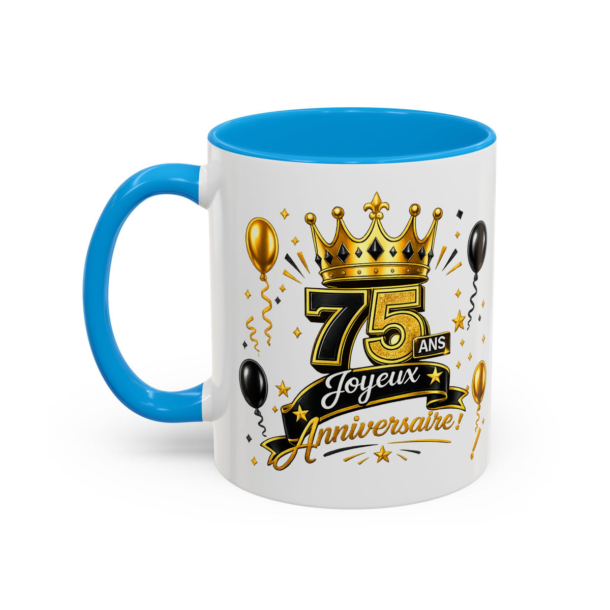 Mug Joyeux 75 Ans – Tasse Anniversaire 75 Ans – Cadeau Original pour Femme Homme – Idée Cadeau 75e Anniversaire