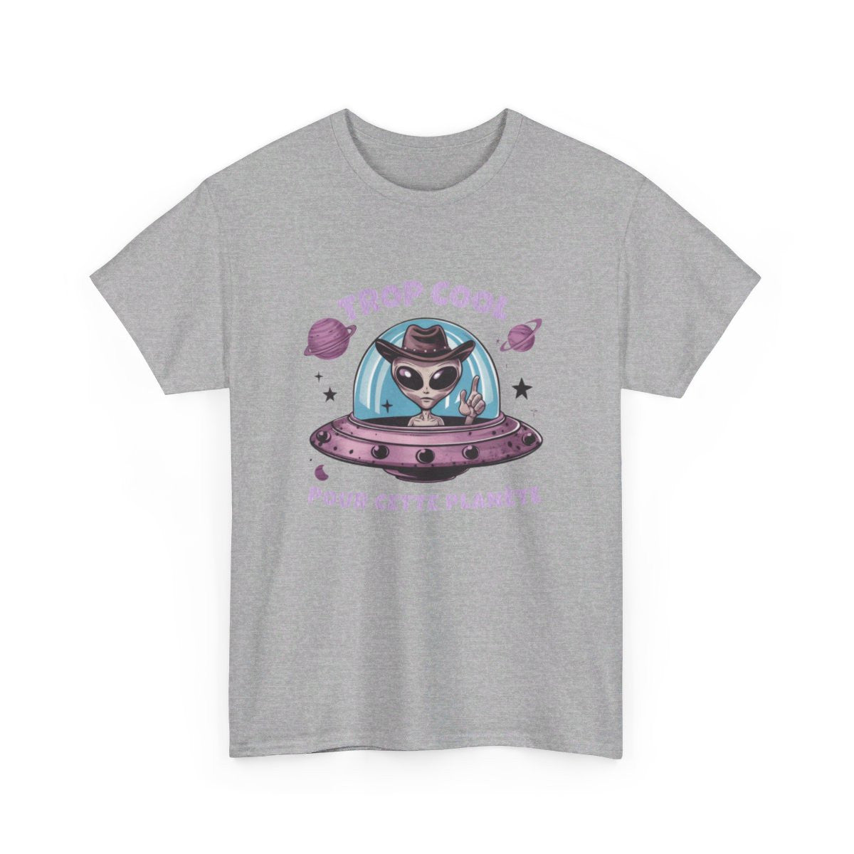 T shirt Alien Trop Cool Pour Cette Planète - Homme/Femme idée cadeau humour drôle amusant