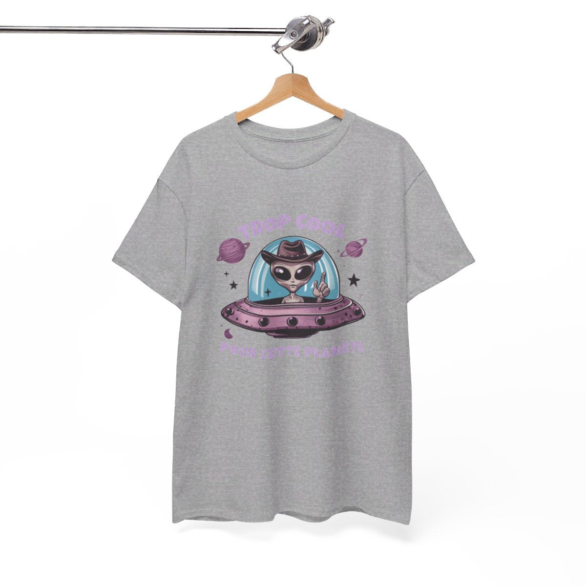 T shirt Alien Trop Cool Pour Cette Planète - Homme/Femme idée cadeau humour drôle amusant