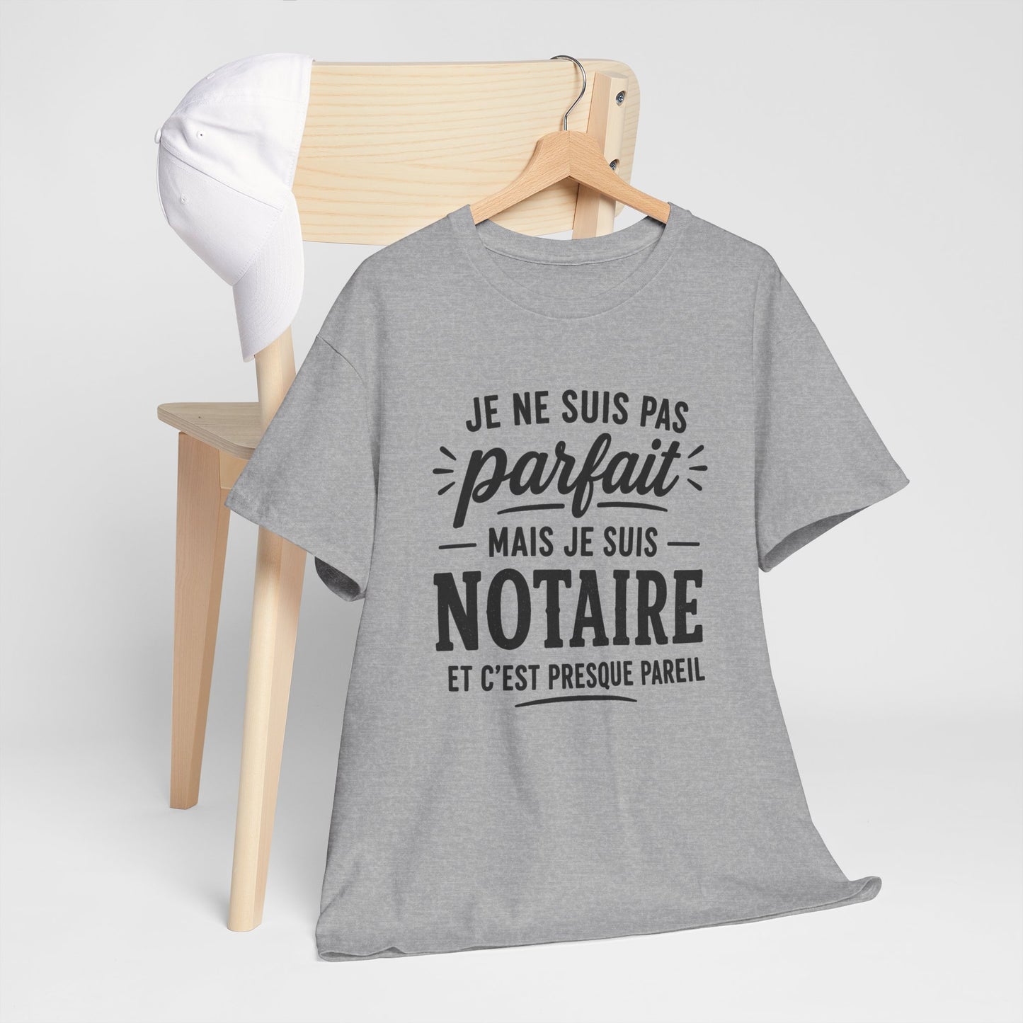 Tee Shirt Homme Notaire Humour Métier Droit Justice Cadeau Professionnel Juridique Étude Notariale Idée Cadeau