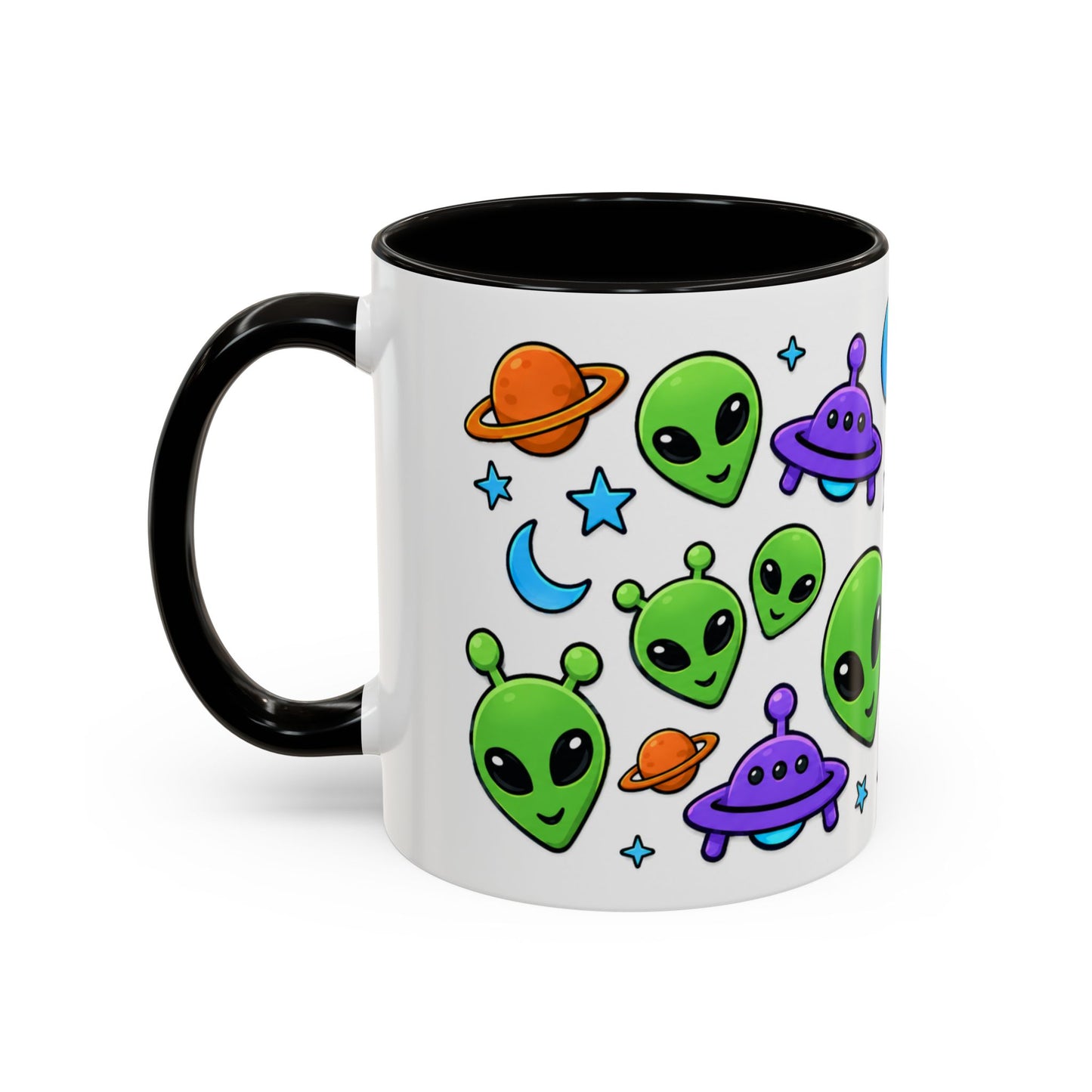 Tasse Aliens Kawaii – Mug Extraterrestres Colorés – Cadeau Espace et Univers Cartoon 325ml