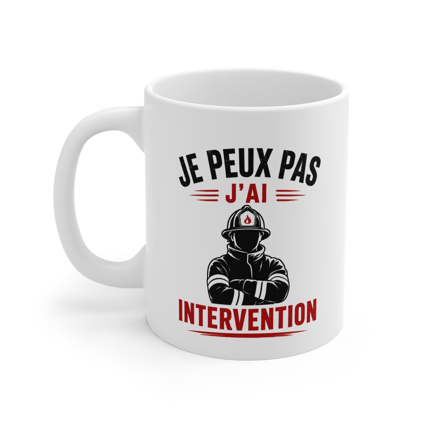 Mug Pompier Homme et Femme – Sapeur-Pompier Intervention Secours – Cadeau Original pour Pompier Professionnel ou Volontaire 325 ml