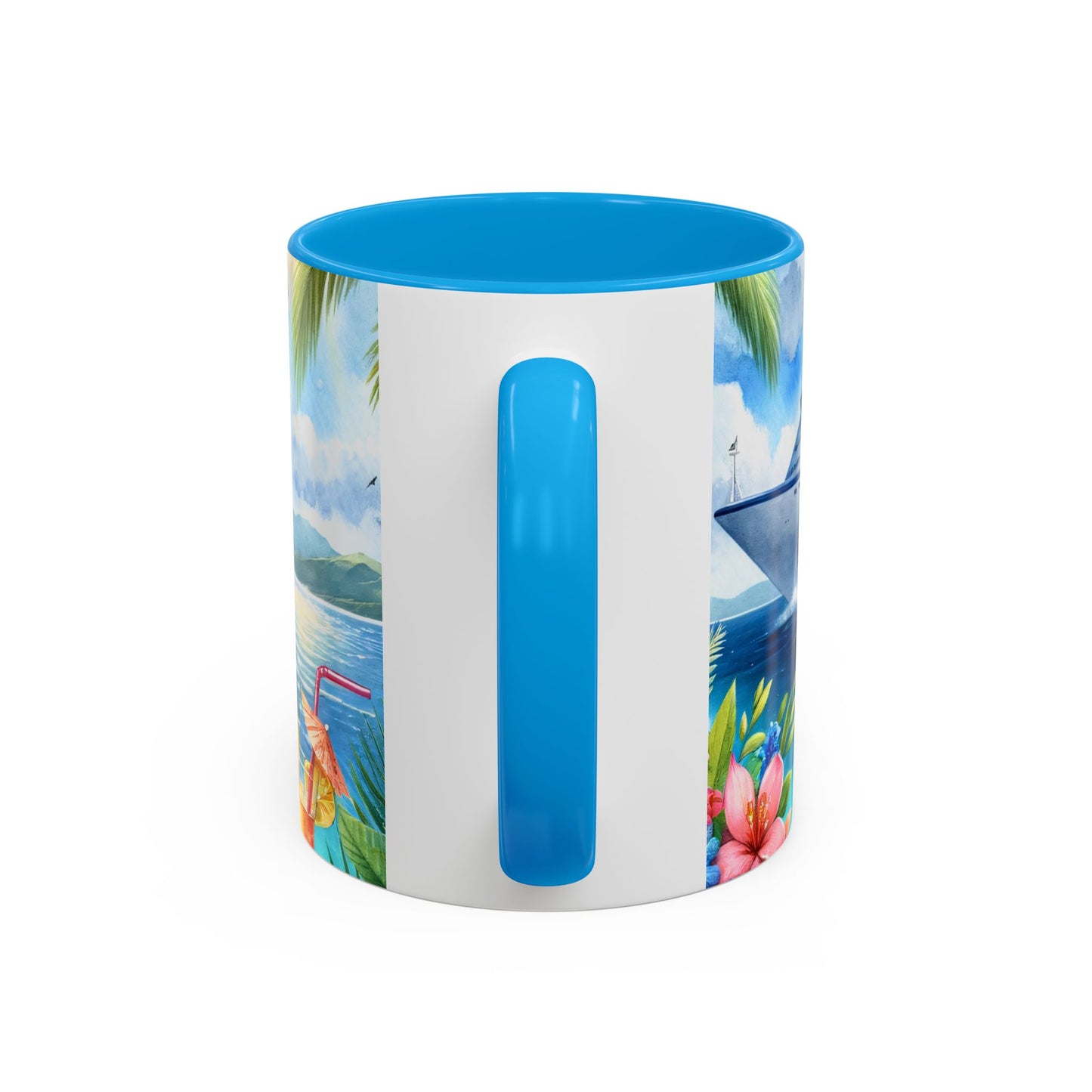 Mug Croisière Tropicale avec Dauphins – Tasse Paquebot de Luxe et Océan Paradisiaque – Cadeau Voyage et Vacances 325ml