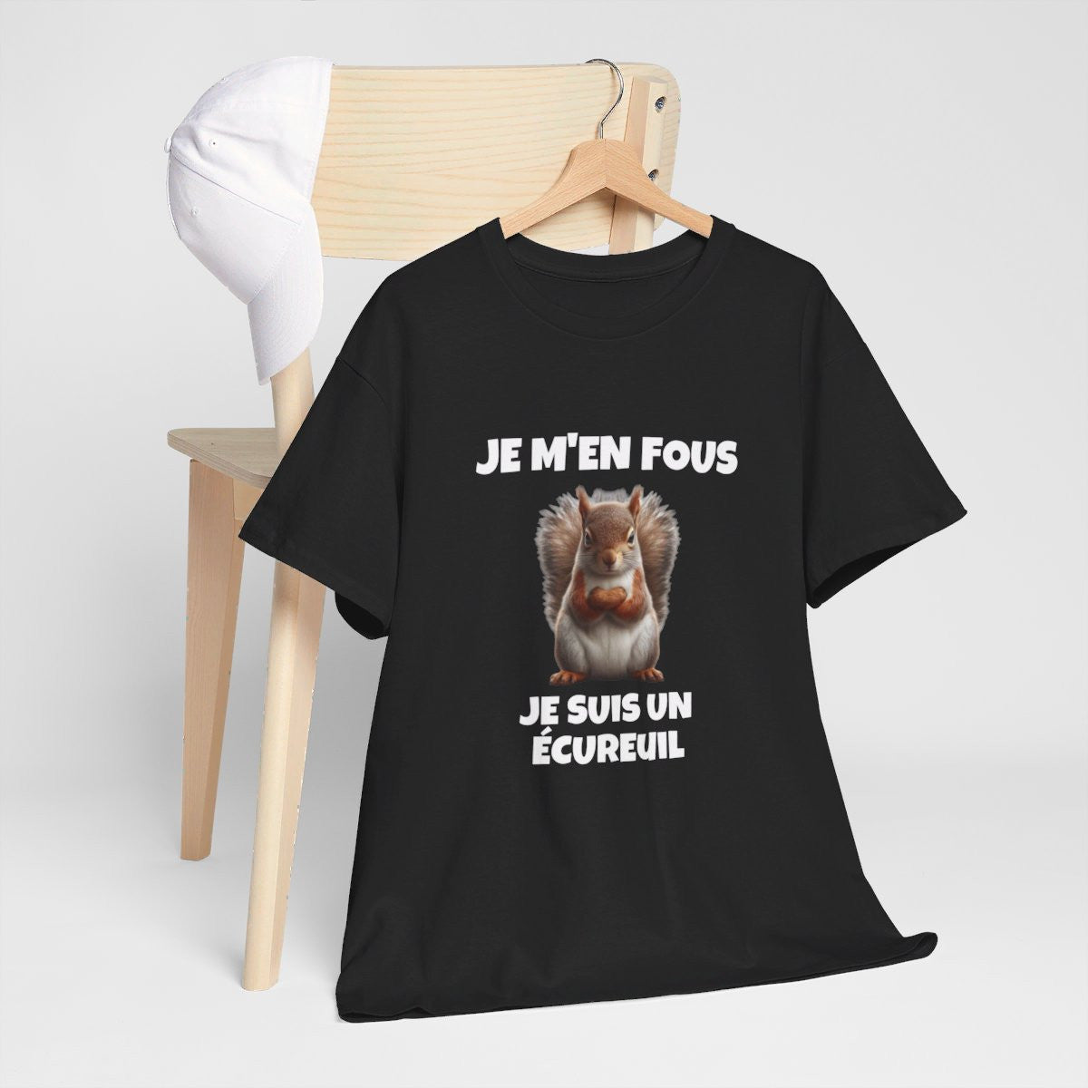 T shirt Noir Animal Je suis un écureil idée cadeau humour humoristique amusant pour homme et femme