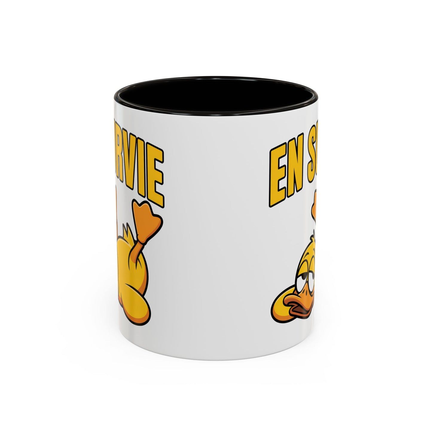 Mug Drôle En Survie – Tasse Humoristique avec Canard Fatigué – Cadeau Humour Bureau Café 325ml