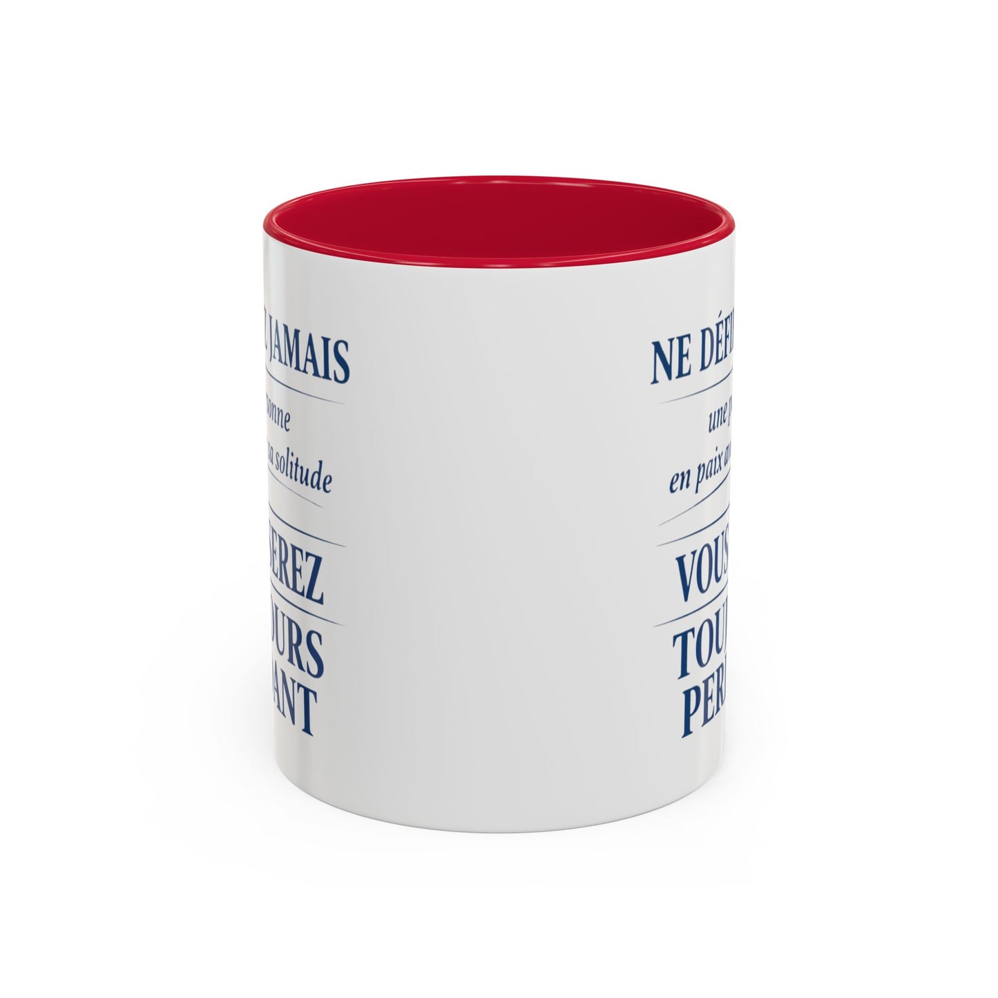 Mug Citation Inspirante – Tasse Motivation Solitude Force Intérieure – Cadeau Inspirant Homme Femme