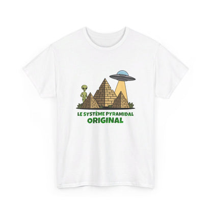 Tee shirt Alien Ovni Système Pyramidal  Soucoupe Volante Homme/Femme idée cadeau humour drole amusant