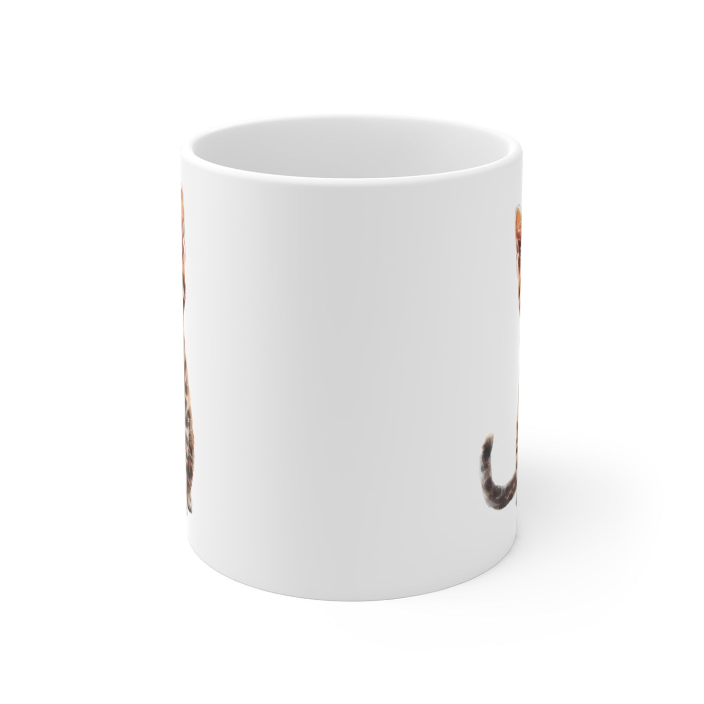 Mug Chaton Tigré Aquarelle – Tasse Céramique 325 ml – Design Félin Artistique et Mignon