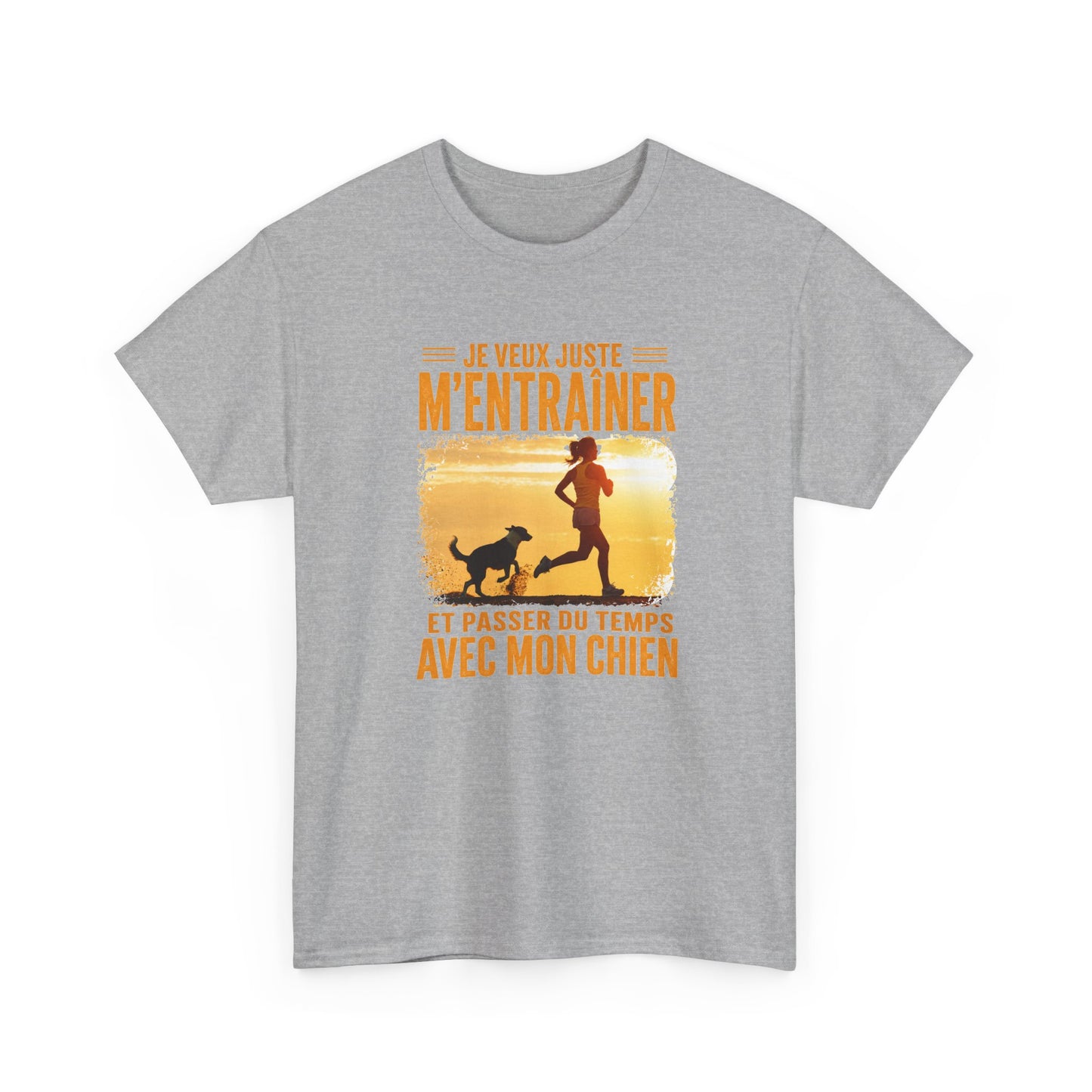 T-Shirt Femme Running avec Chien – Course à Pied Jogging Sport Canin – Cadeau Coureuse Amoureuse des Chiens