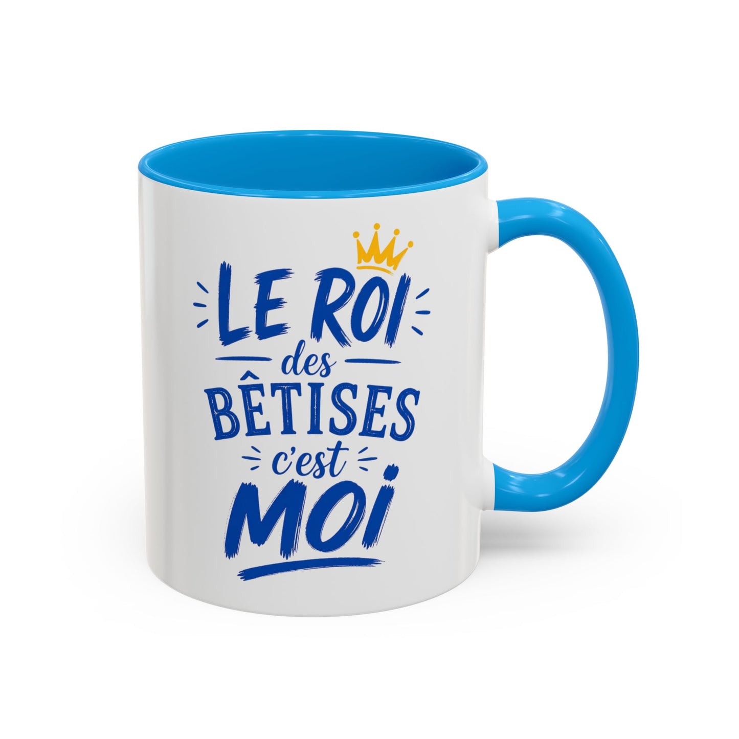 Mug Homme Humour – Tasse Drôle Le Roi des Bêtises c’est Moi – Cadeau Original Homme Anniversaire Noël 325ml