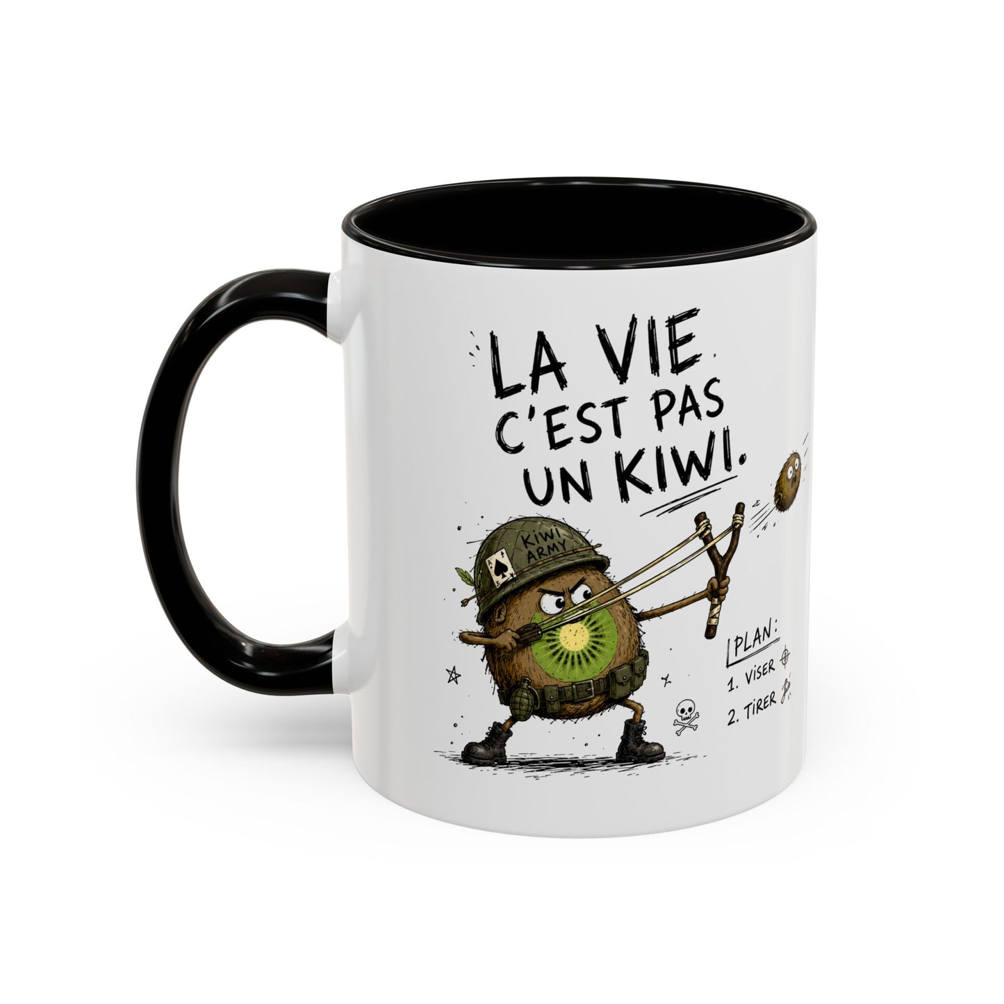Tasse La Vie C’est Pas Un Kiwi – Mug Humour Kiwi Soldat – Cadeau Original Homme Femme 325ml