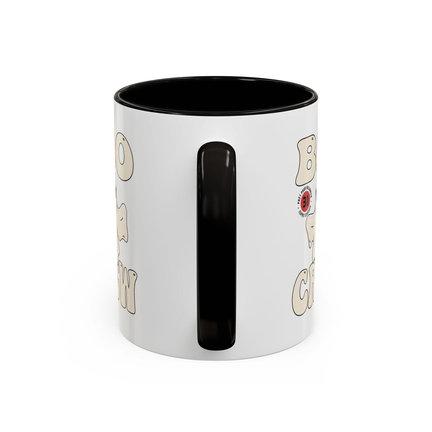 Mug Halloween Fantôme – Tasse Boo Crew – Cadeau Original Homme et Femme, Décoration Effrayante Humour Noir Bleu Rouge