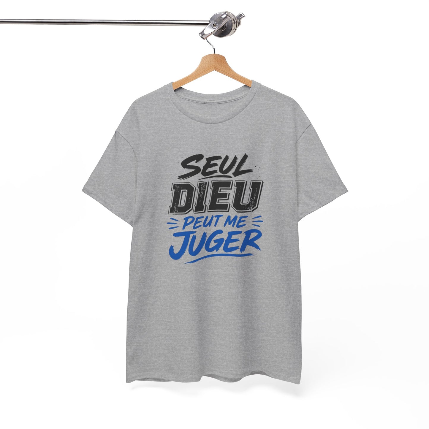 T-Shirt Seul Dieu Peut Me Juger – Tee Shirt Citation Motivation Humour – Cadeau Homme Femme