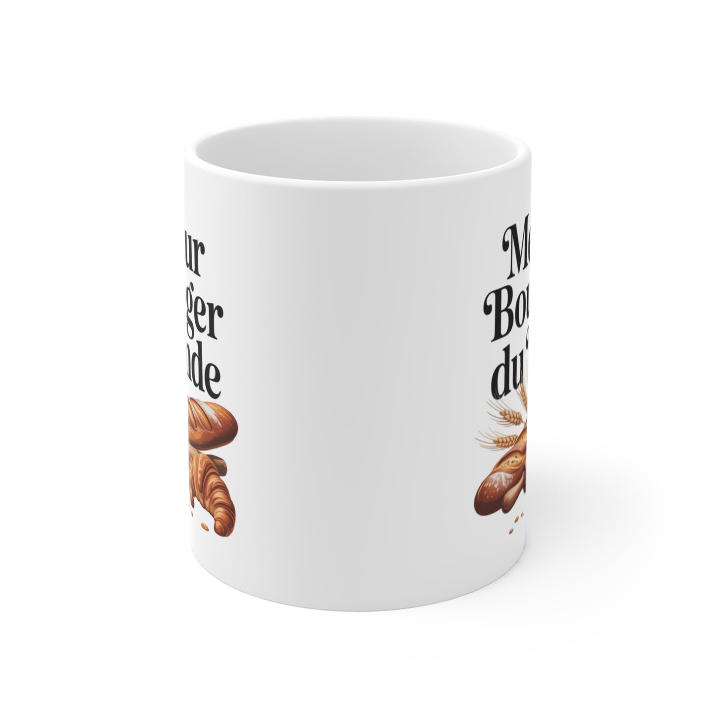 Tasse Meilleur Boulanger du Monde 325ml – Mug Céramique Pain et Croissant – Cadeau Original