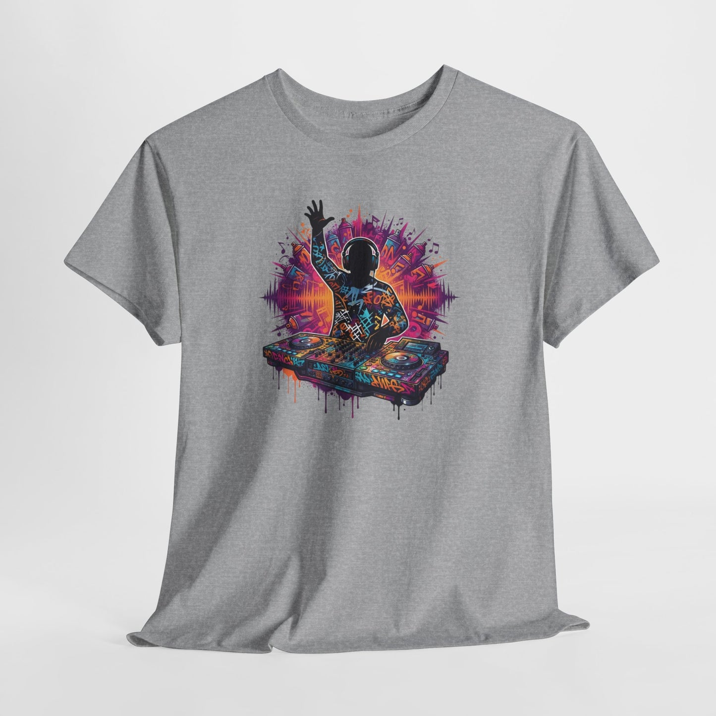Tee-Shirt DJ Homme et Femme – Cadeau Disc Jockey Musique Électronique – Platine Mixage Casque Soirée Festival Idée Cadeau Originale