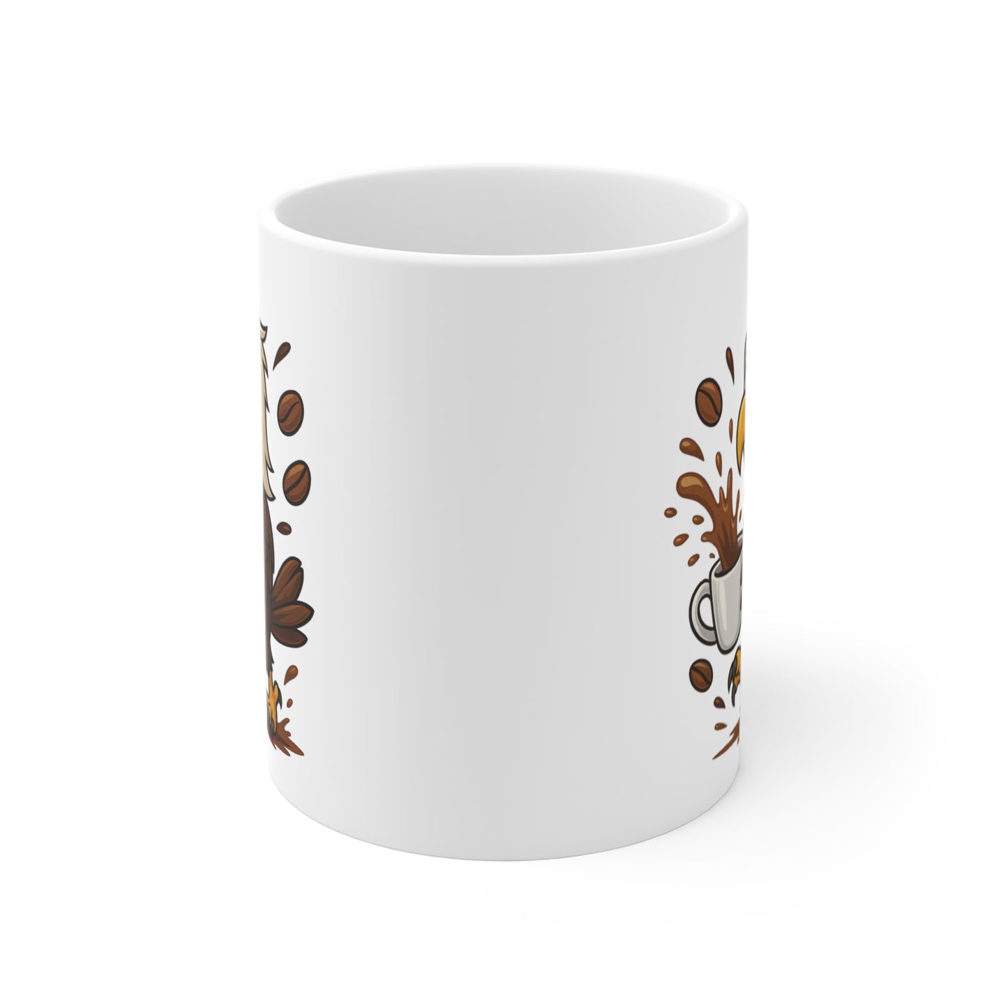 Tasse Aigle Amusant – Mug Café Cartoon Céramique 325ml – Cadeau Original Animal Mignon