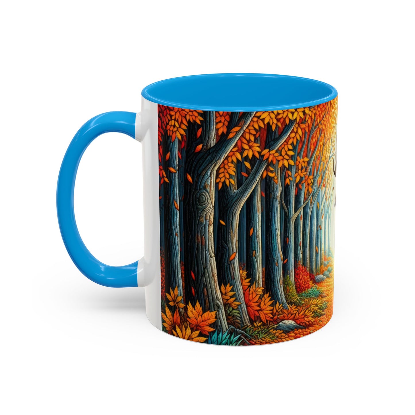 Tasse Hunting Season avec Cerf – Mug Automnal Forêt et Feuilles d’Automne – Cadeau Passion Chasse Nature 325ml