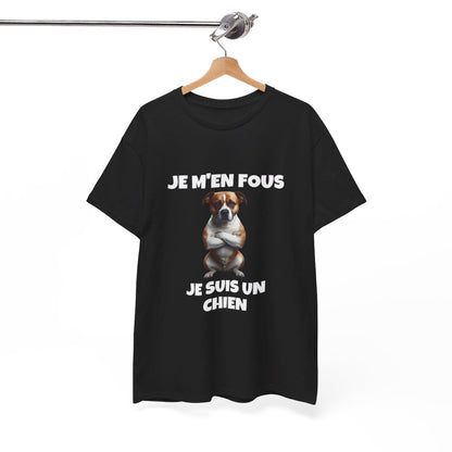 T shirt Animal Noir Je suis un chien idée cadeau humour humoristique amusant drole Homme/Femme