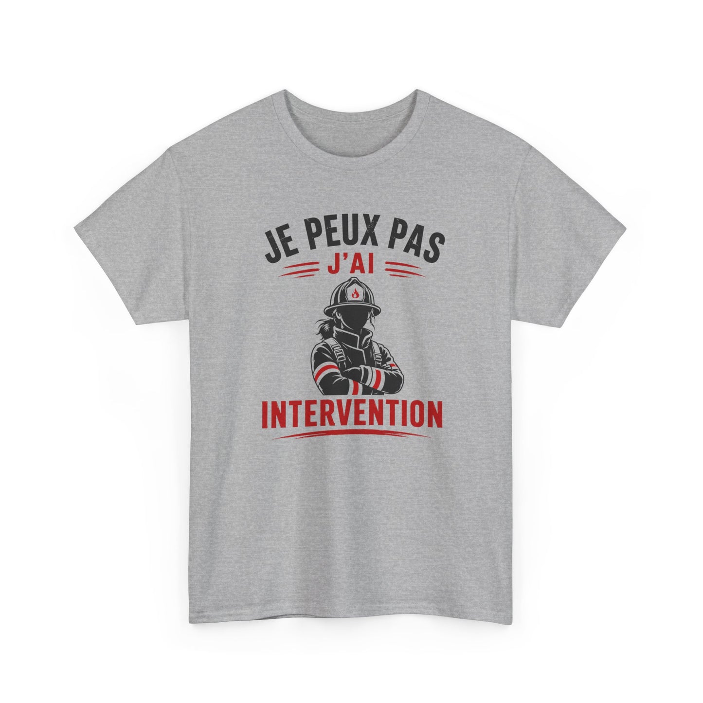 Tee-Shirt Femme Pompier – Humour Sapeur-Pompier Intervention – Cadeau Original pour Pompière Passionnée Secours Incendie