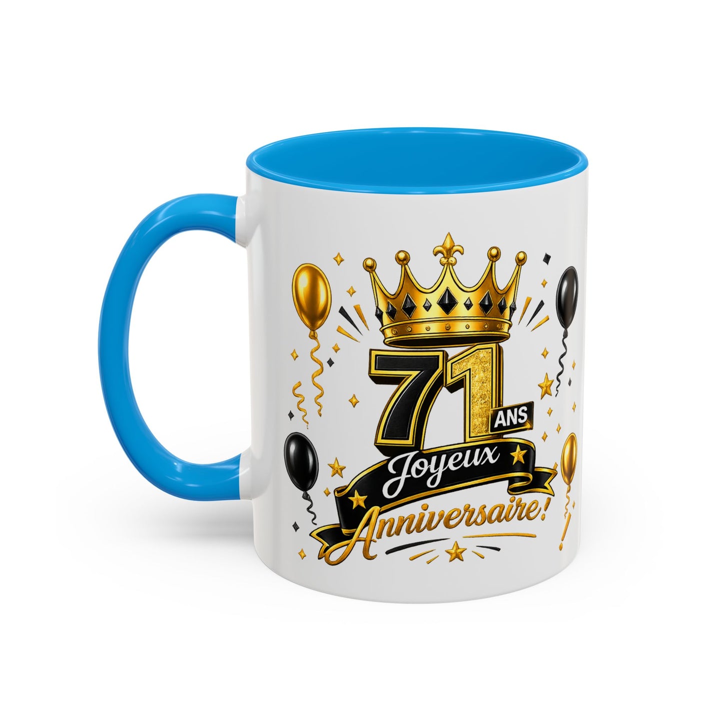 Mug Joyeux 71 Ans – Tasse Anniversaire 71 Ans – Cadeau Original pour Femme Homme – Idée Cadeau 71e Anniversaire