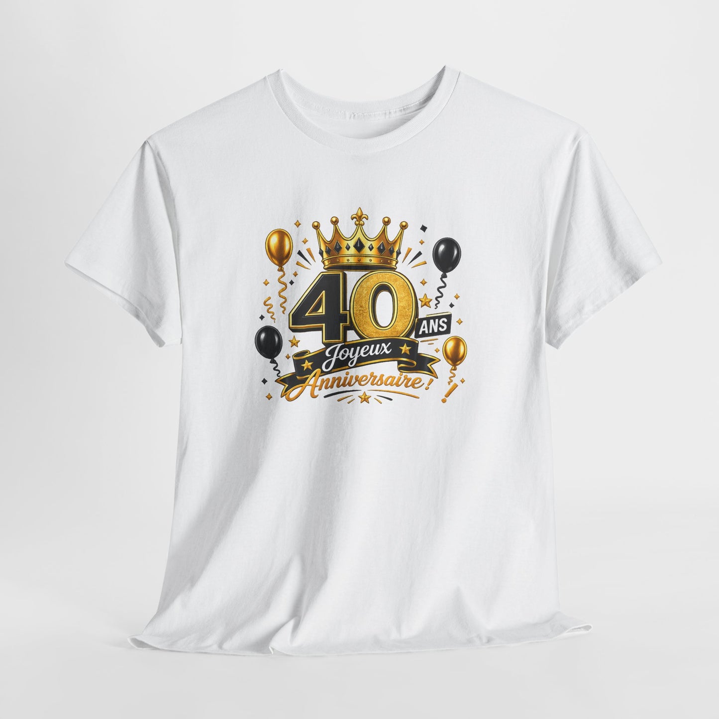 Tee Shirt Anniversaire 40 Ans Homme et Femme – Joyeux Anniversaire – Cadeau 40 Ans